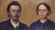 Vilhelm Hammershoi Double Portrait of the Artist and his Wife oil painting on canvas